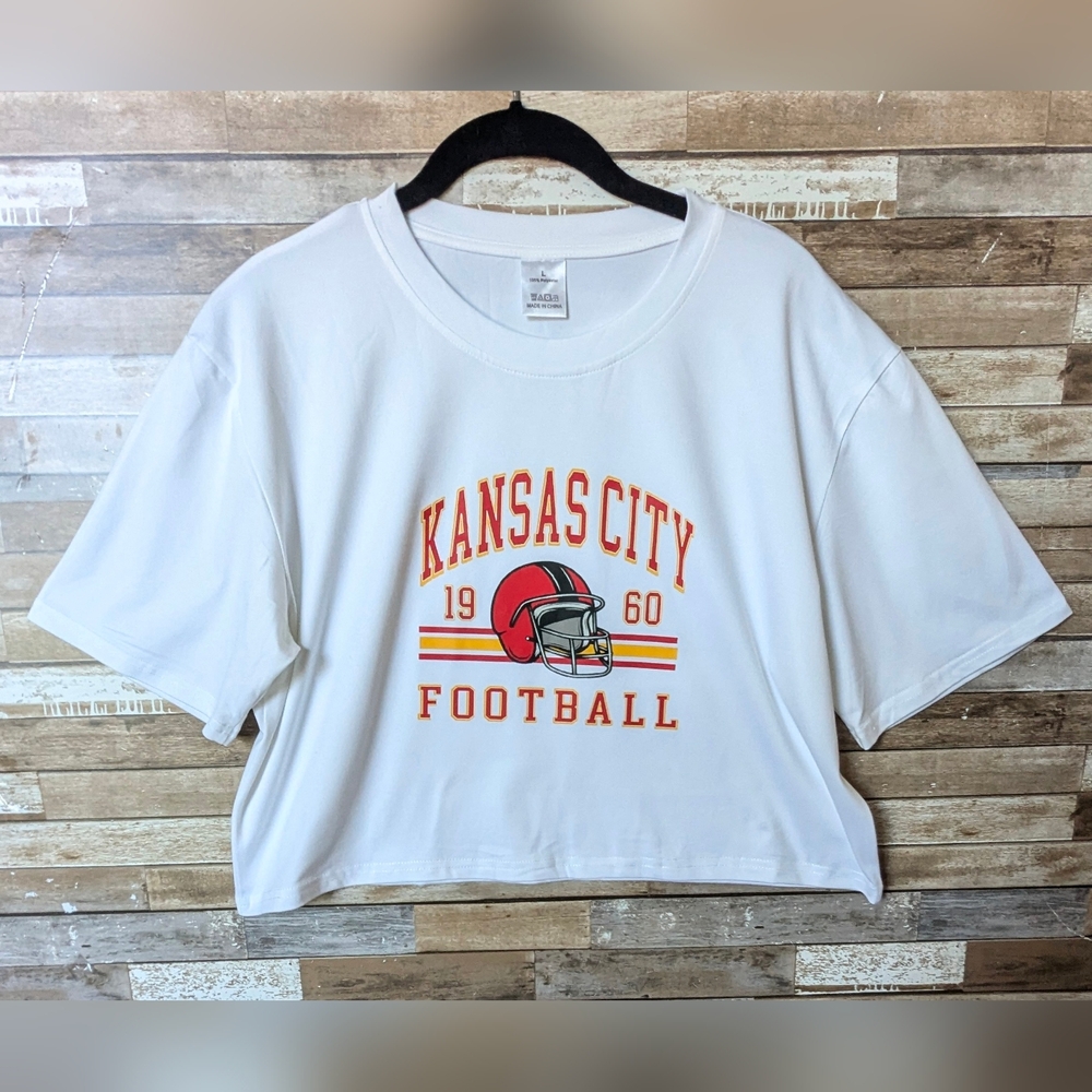 Kansas City Chiefs White Crop Top
